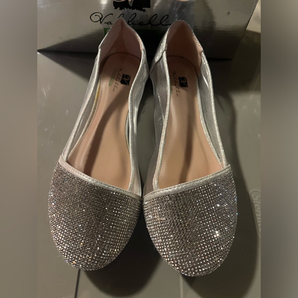 Silver women’s flats